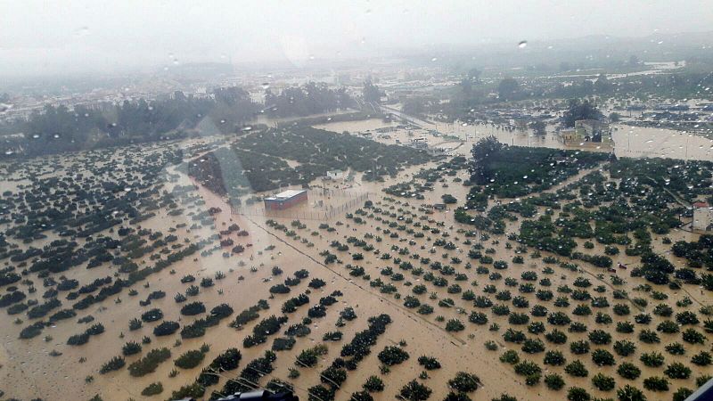 Graves inundaciones por fuertes lluvias en la provincia de Málaga