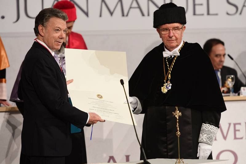 Juan Manuel Santos, doctor honoris causa por la Universidad Alfonso X El Sabio