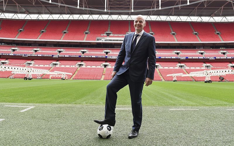 EL CANDIDATO A LA PRESIDENCIA DE LA FIFA GIANNI INFANTINO