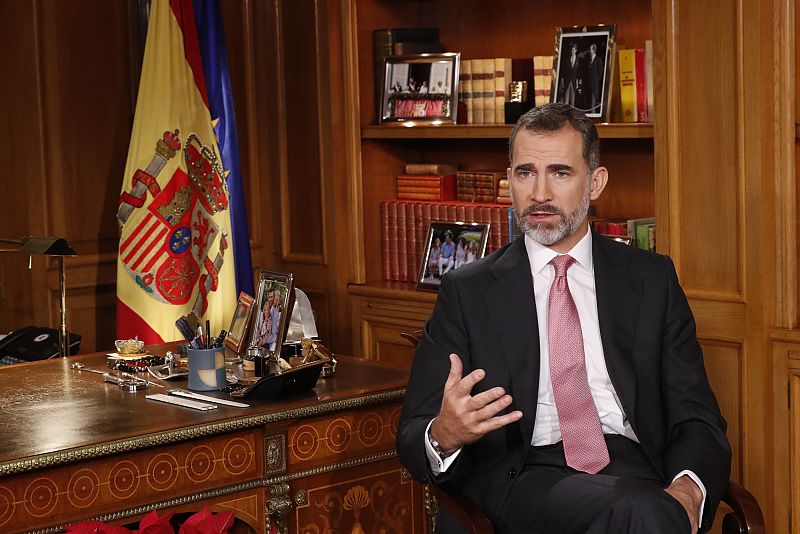 El rey Felipe VI pronuncia su discurso navideño
