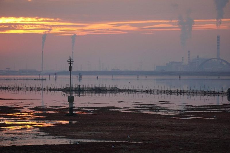 Fango y hielo en Venecia, Italia
