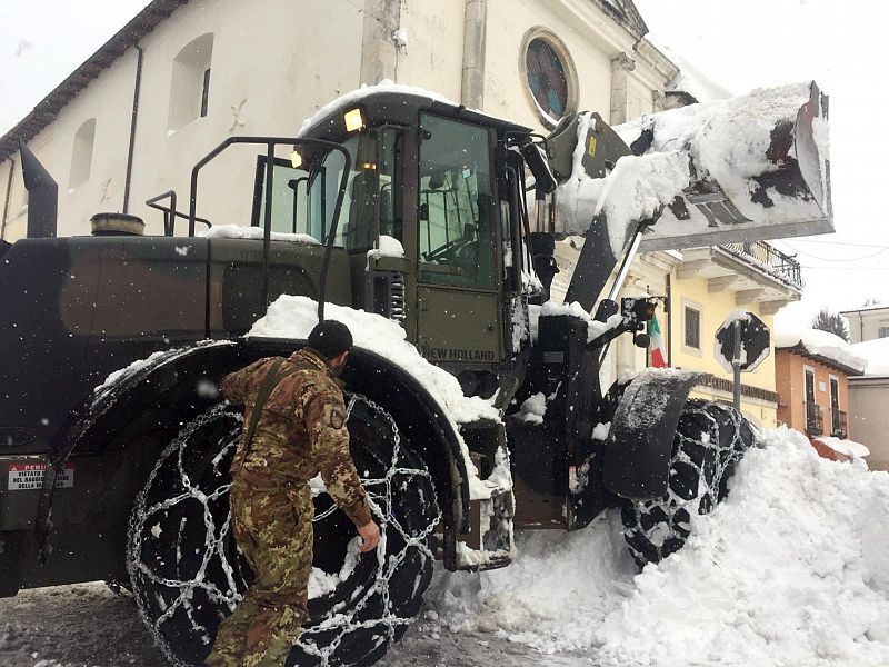 Aislados en Abruzzo, cerca del epicentro