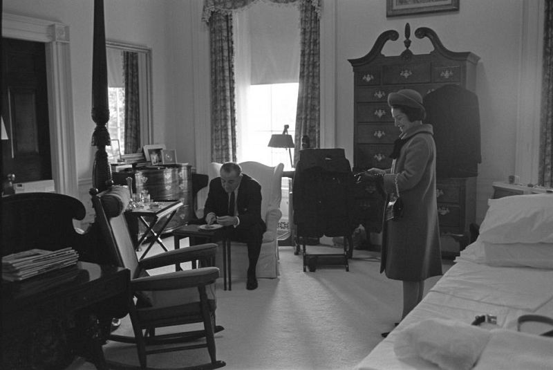 1965. Lyndon y su esposa, el día de su segunda investidura