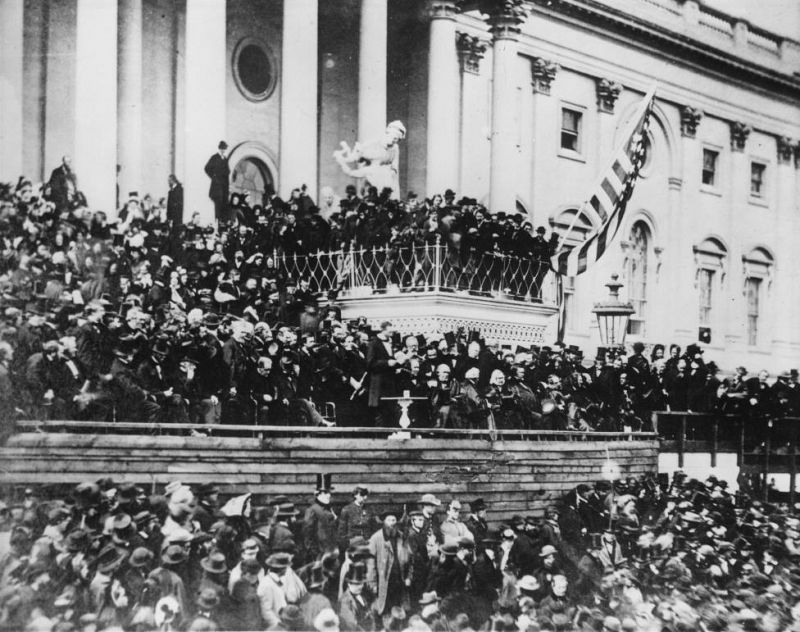 Abraham Lincoln, en la jornada de su segunda investidura como presidente de los EE.UU.