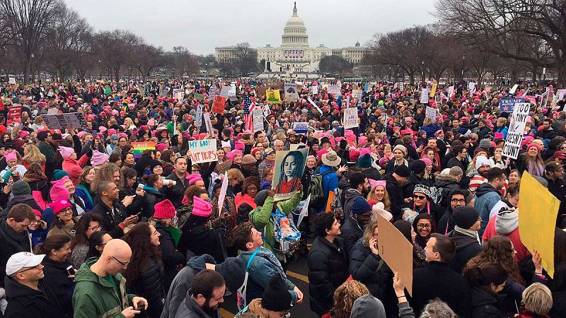 La "Marcha de las Mujeres" se repite en ciudades de todo el mundo
