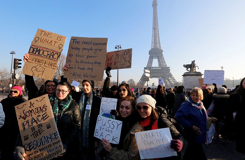 La "Marcha de las Mujeres" se repite en ciudades de todo el mundo