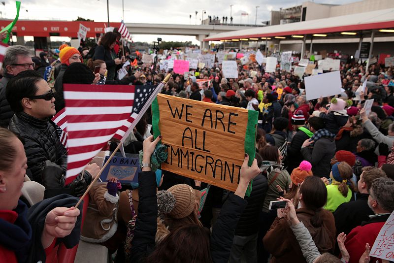 Numerosas protestas contra el veto migratorio recorren Estados Unidos