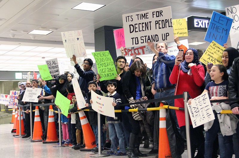 Numerosas protestas contra el veto migratorio recorren Estados Unidos