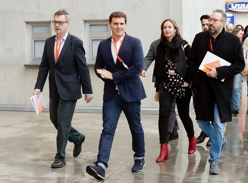 Varios dirigentes de Cs, a su llegada al congreso del partido