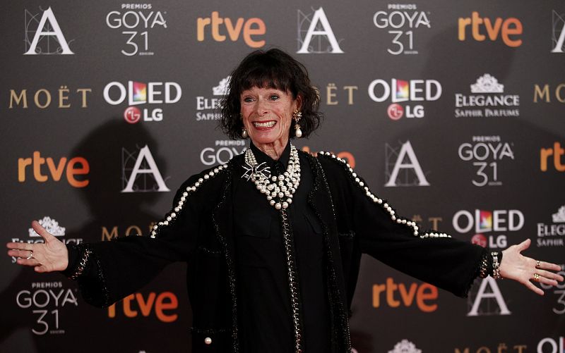 Chaplin poses on the red carpet at the Spanish Film Academy's Goya Awards ceremony in Madrid