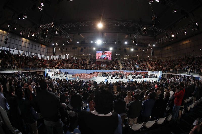 Vista general de la Caja Mágica durante el congreso del PP
