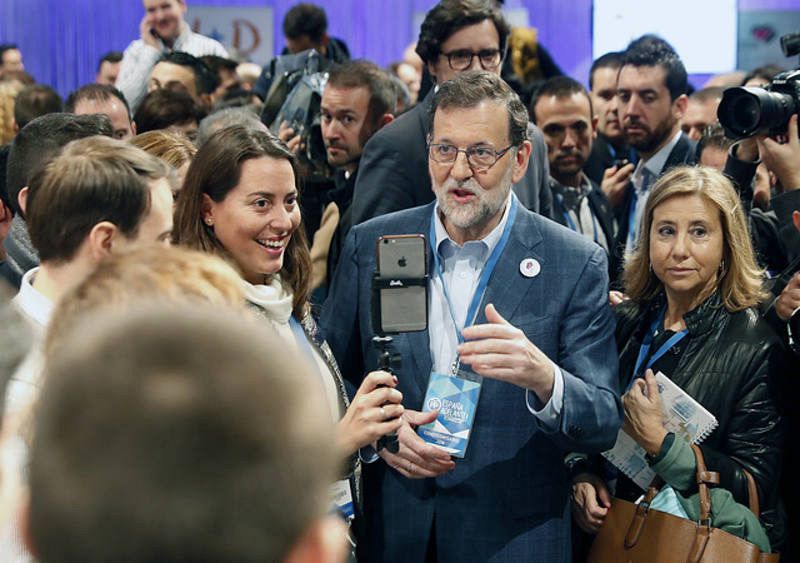 Rajoy llega a la Caja Mágica para el 18ª cónclave nacional del PP