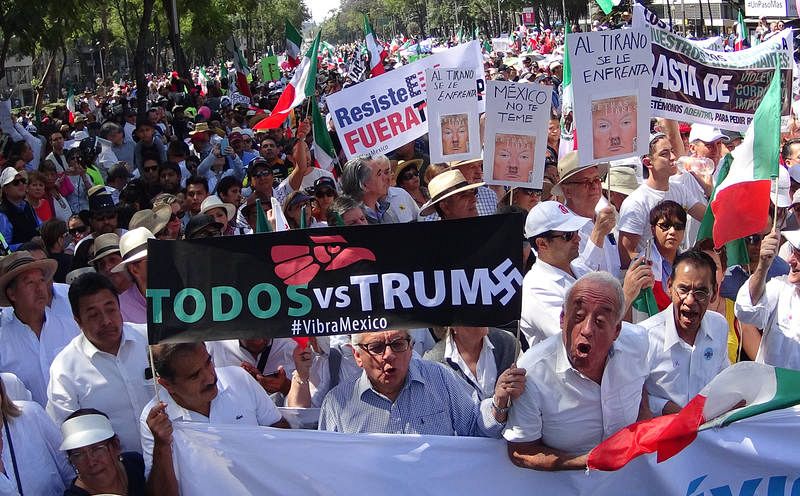 México se manifiesta contra Trump