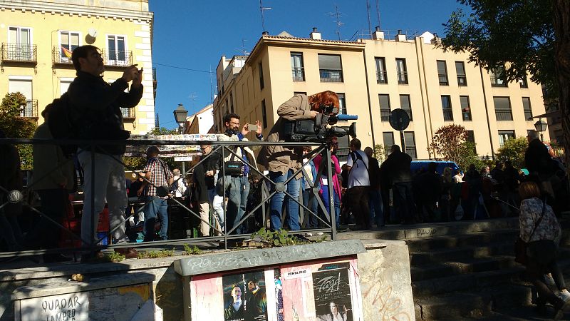 Rodando en la plaza de Campillo del Mundo Nuevo