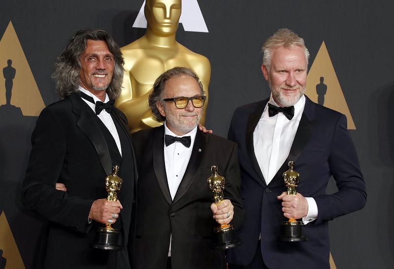 Giorgio Gregorini, Alessandro Bertolazzi y Christopher Nelson, ganadores del Oscar a maquillaje y peluquería por 'Suicide Squad'