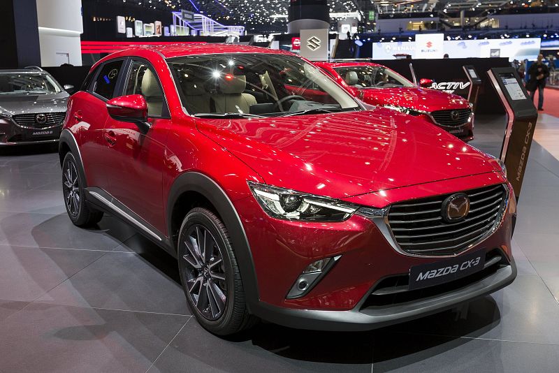 Presentación del nuevo Mazda CX 3 durante el día abierto a la prensa del Salón Internacional del Automóvil de Ginebra (Suiza).