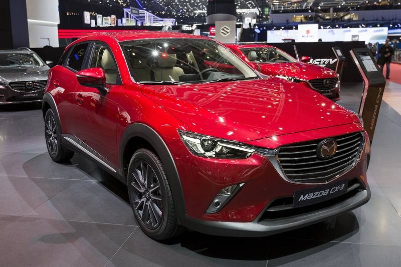 Presentación del nuevo Mazda CX 3 durante el día abierto a la prensa del Salón Internacional del Automóvil de Ginebra (Suiza). 