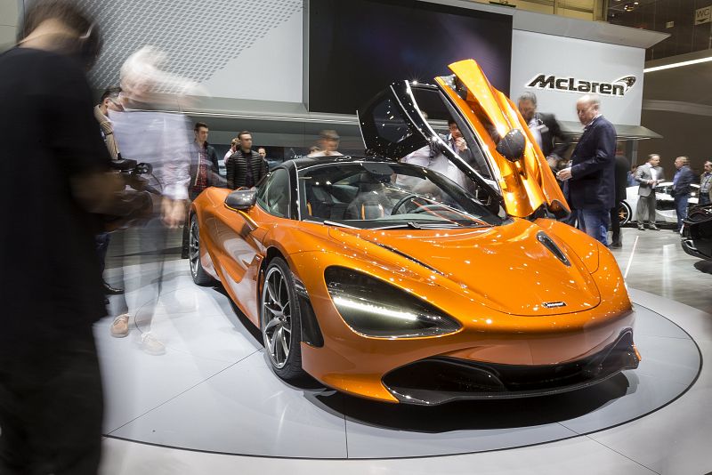 Presentación del McLaren 720s en el Salón Internacional del Automóvil de Ginebra (Suiza).