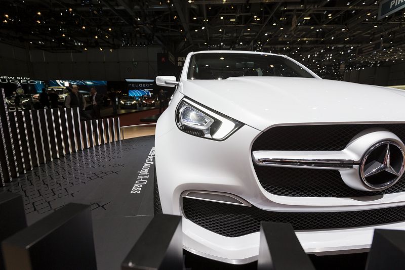 Presentación del Mercedes-Benz concept X-Class durante el Salón Internacional del Automóvil de Ginebra, en Suiza.