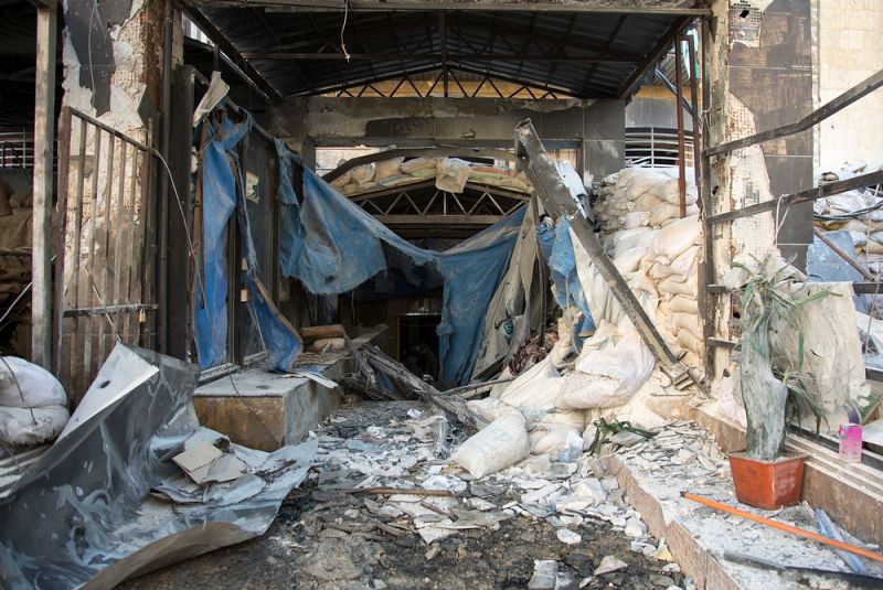 Hospital bombardeado en el este de Alepo