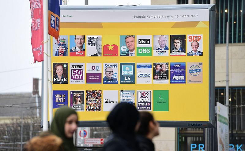 Carteles electorales en La Haya