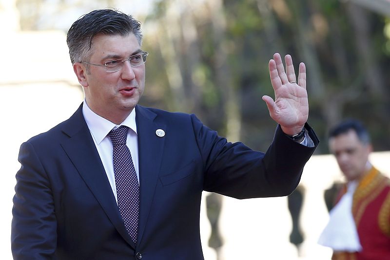 Croatia's PM Plenkovic arrives at the city hall "Campidoglio" for the meeting of EU leaders on the 60th anniversary of the Treaty of Rome