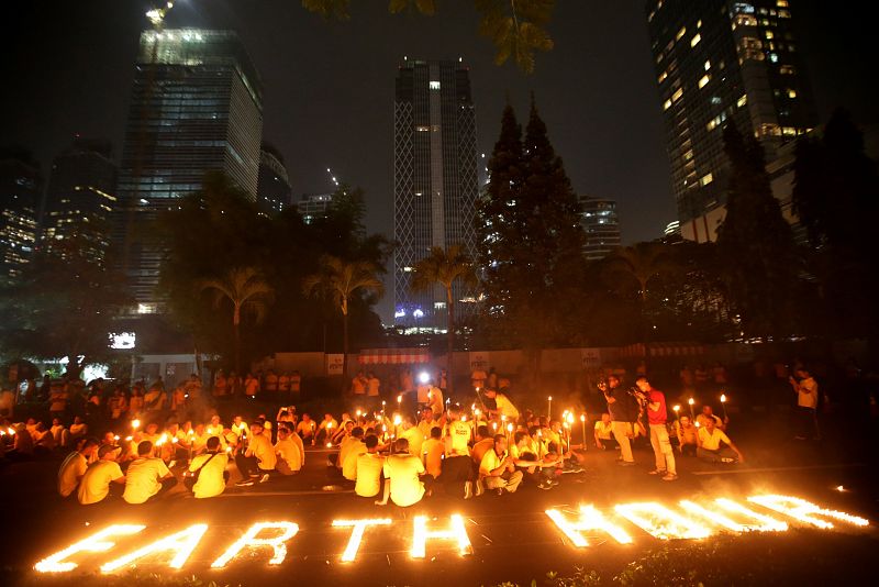 Apagón en el Distrito Centro de Jakarta