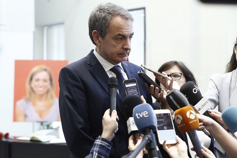 El expresidente del Gobierno José Luís Rodriguez Zapatero, en Ferraz
