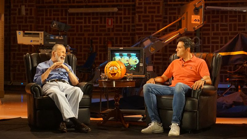 Chicho Ibañez Serrador, al Estudio 2 de Prado del Rey, al juliol de 2016, durant l'enregistrament del Imprescindibles 'Historias para recordar'