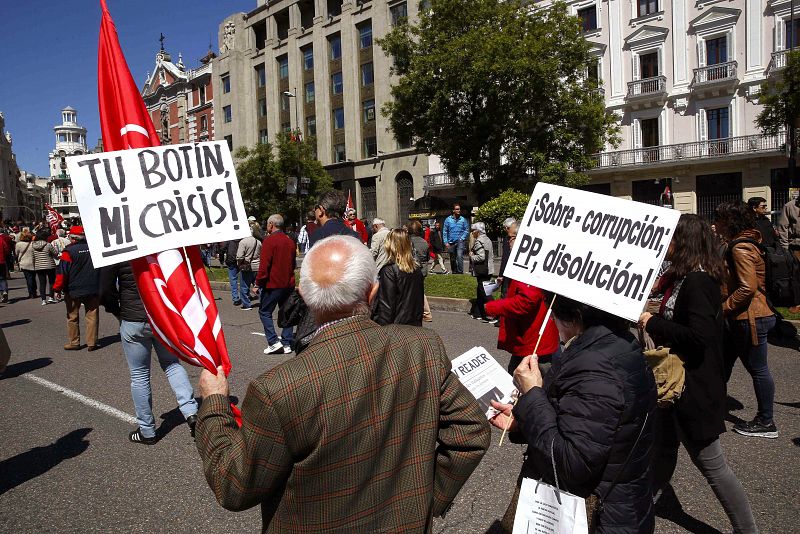 Protestas contra la corrupción en la movilización