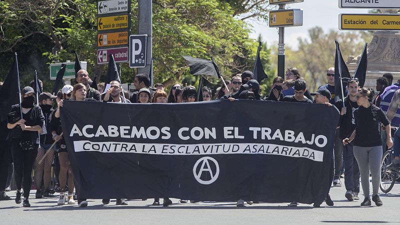 Manifestación del Primero de Mayo en Murcia