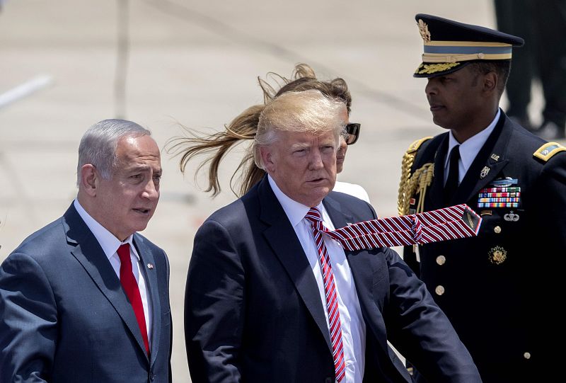 Netanyahu recibe a trump en Israel