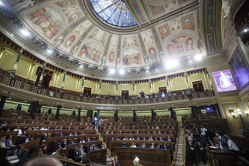 Iglesias defiende la moción de censura de Unidos Podemos ante el pleno del Congreso