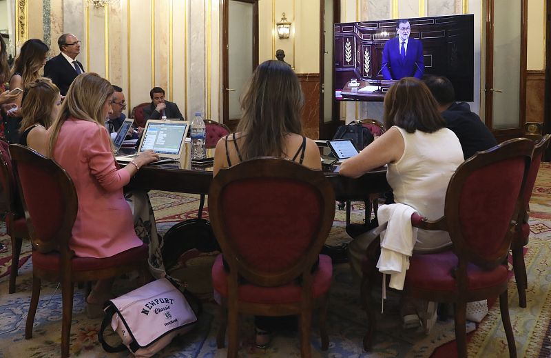 Rajoy ha intervenido para responder a la intervención de la portavoz de Podemos