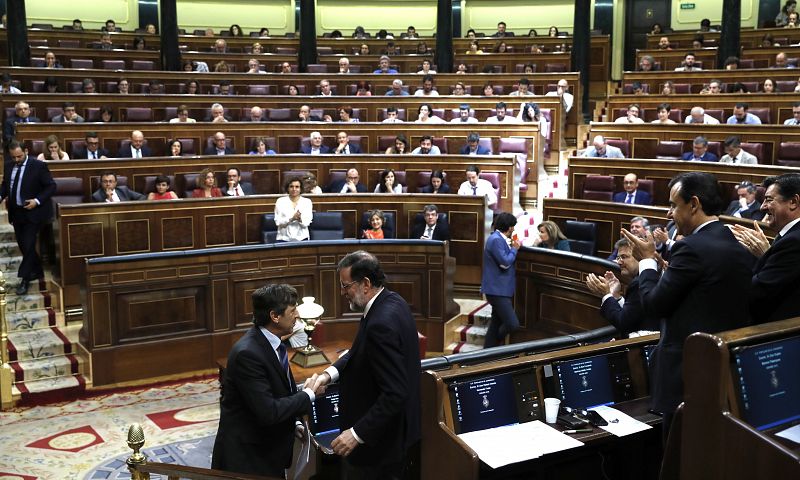 Rajoy, tras su intervención en la segunda jornada del debate