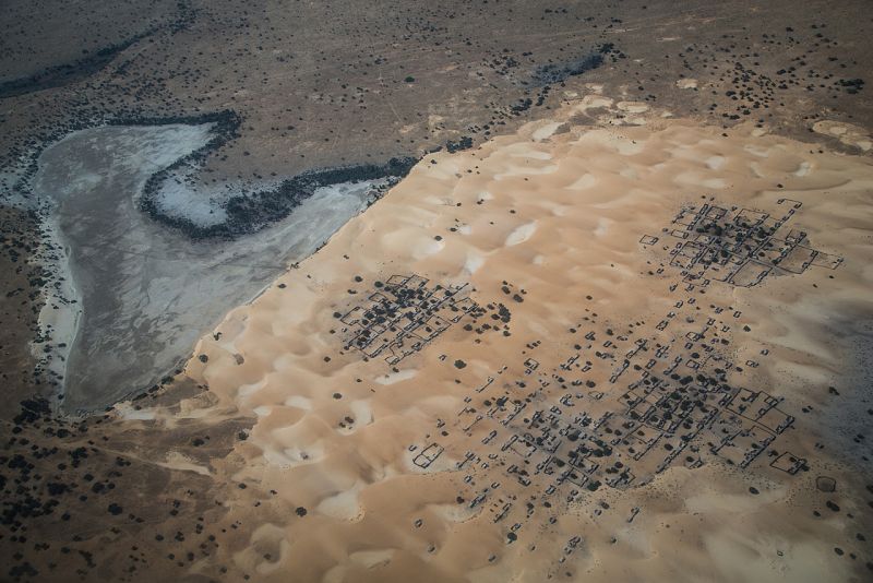 Vista aérea de la región entre Bol y Mao, en Chad