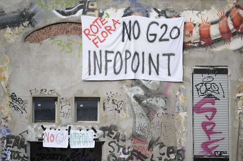 Punto de información en Hamburgo contra el G20
