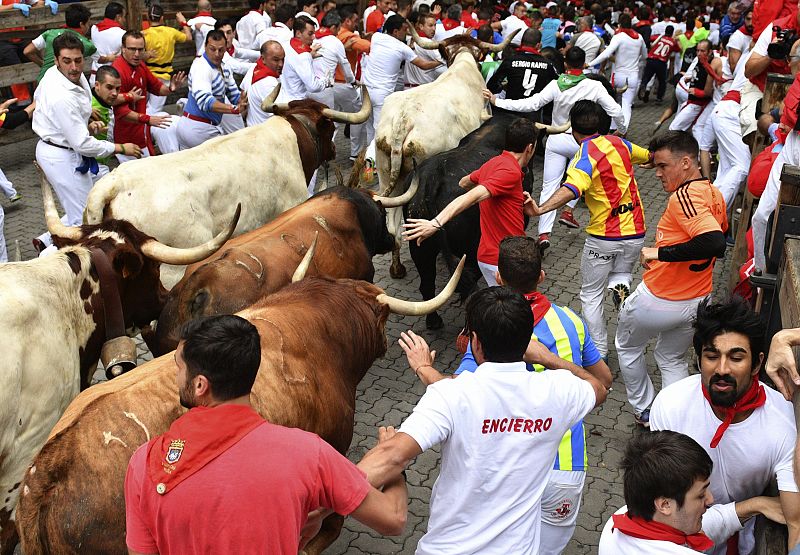 Los toros de la ganadería de Fuente Ymbro han protagonizado el encierro más rápido en lo que va de fiestas