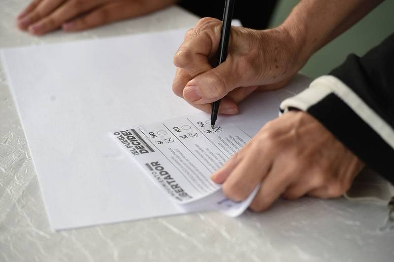 Imágenes del referéndum en Venezuela