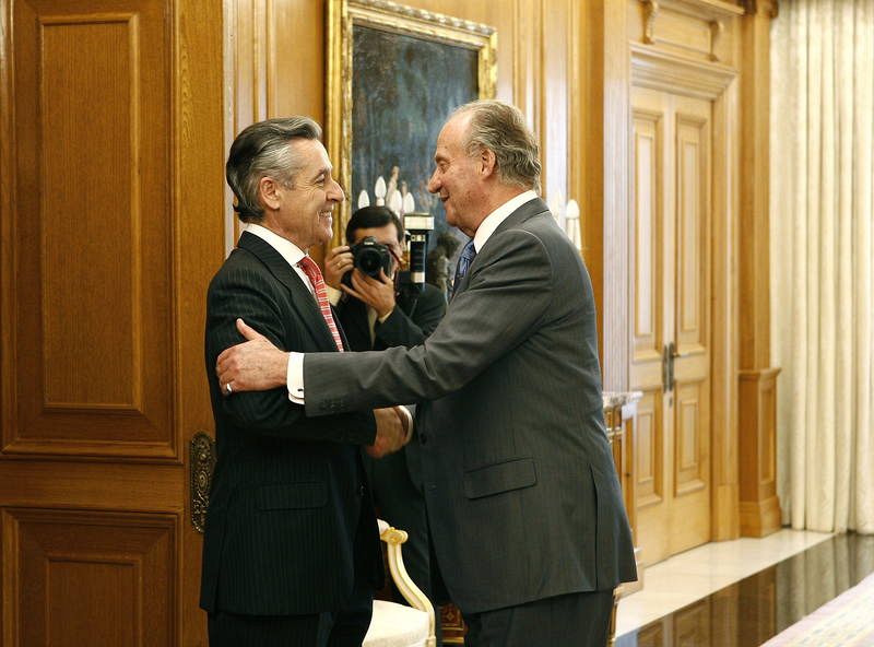  El Rey Juan Carlos, en un encuentro con Miguel Blesa en 2007