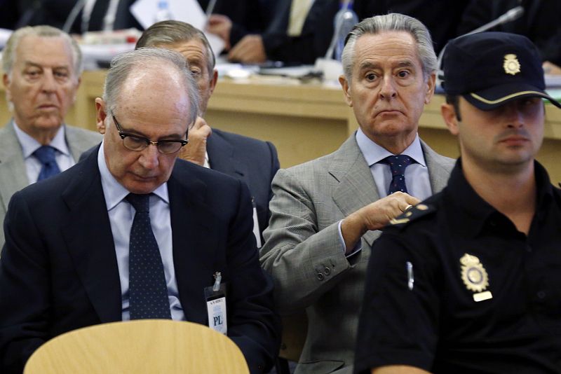 Miguel Blesa y Rodrigo Rato, en el juicio por las tarjetas opacas de Caja Madrid