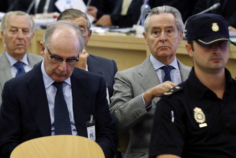 Miguel Blesa y Rodrigo Rato, en el juicio por las tarjetas opacas de Caja Madrid
