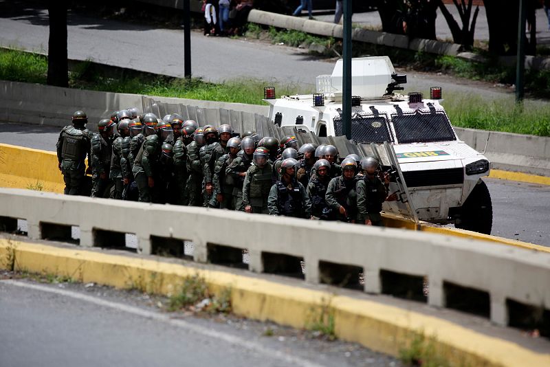 Enfrentamientos durante la huelga general en Venezuela