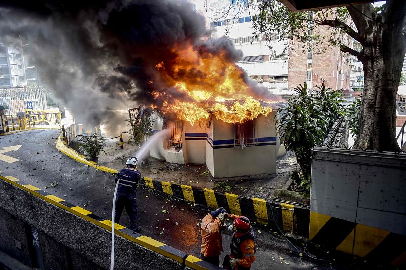 Enfrentamientos durante la huelga general en Venezuela