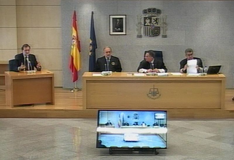 Mariano Rajoy, durante su intervención por el caso Gürtel