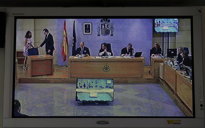 Declaración de Rajoy desde la sede de la Audiencia Nacional