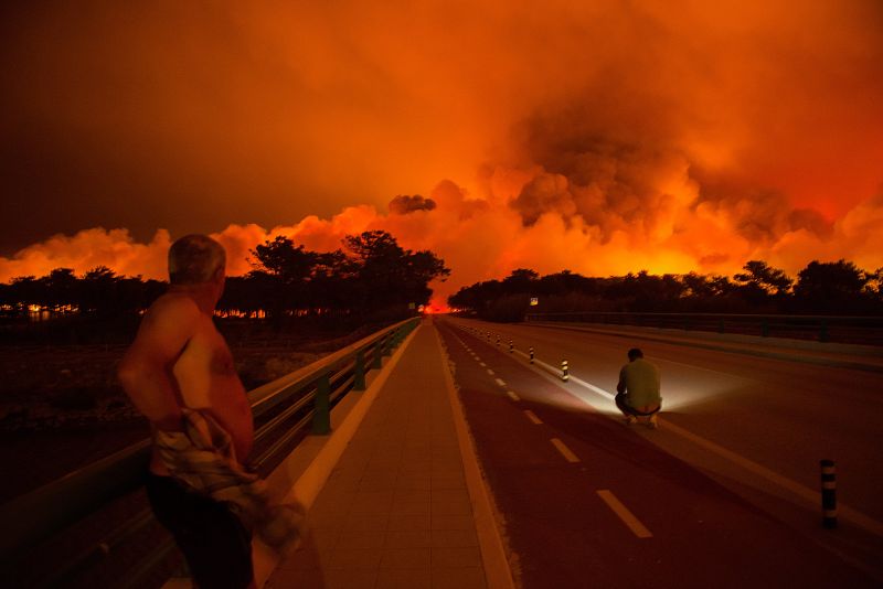 Incendio en Praia da Vieira