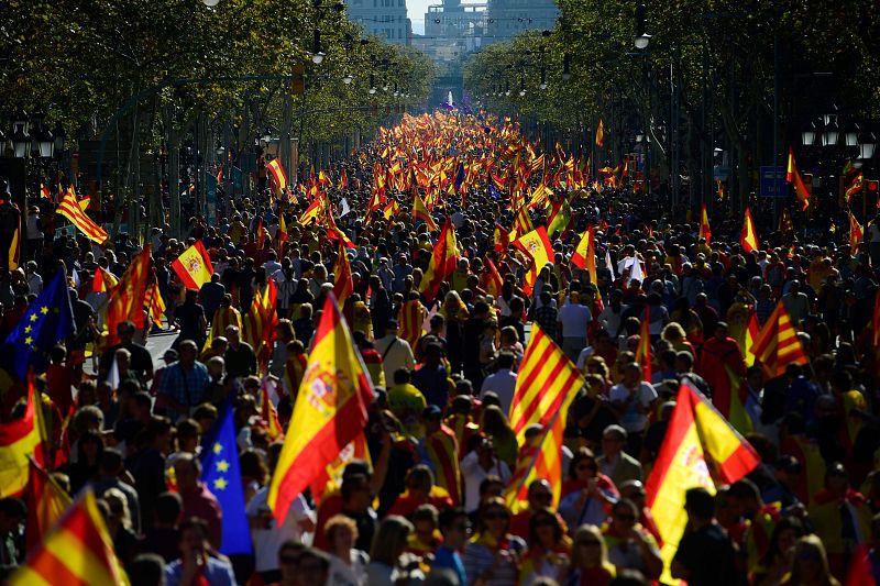 Manifestación por la unidad de España en Barcelona