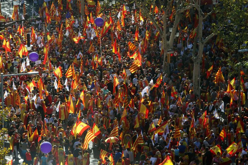 Manifestación por la unidad de España en Barcelona