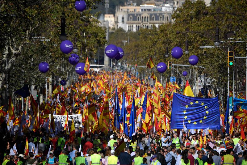 Manifestación por la unidad de España en Barcelona